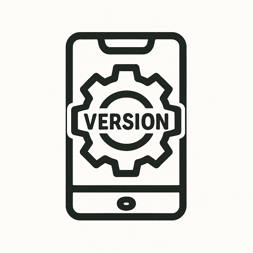 앱 버전 설정 버튼